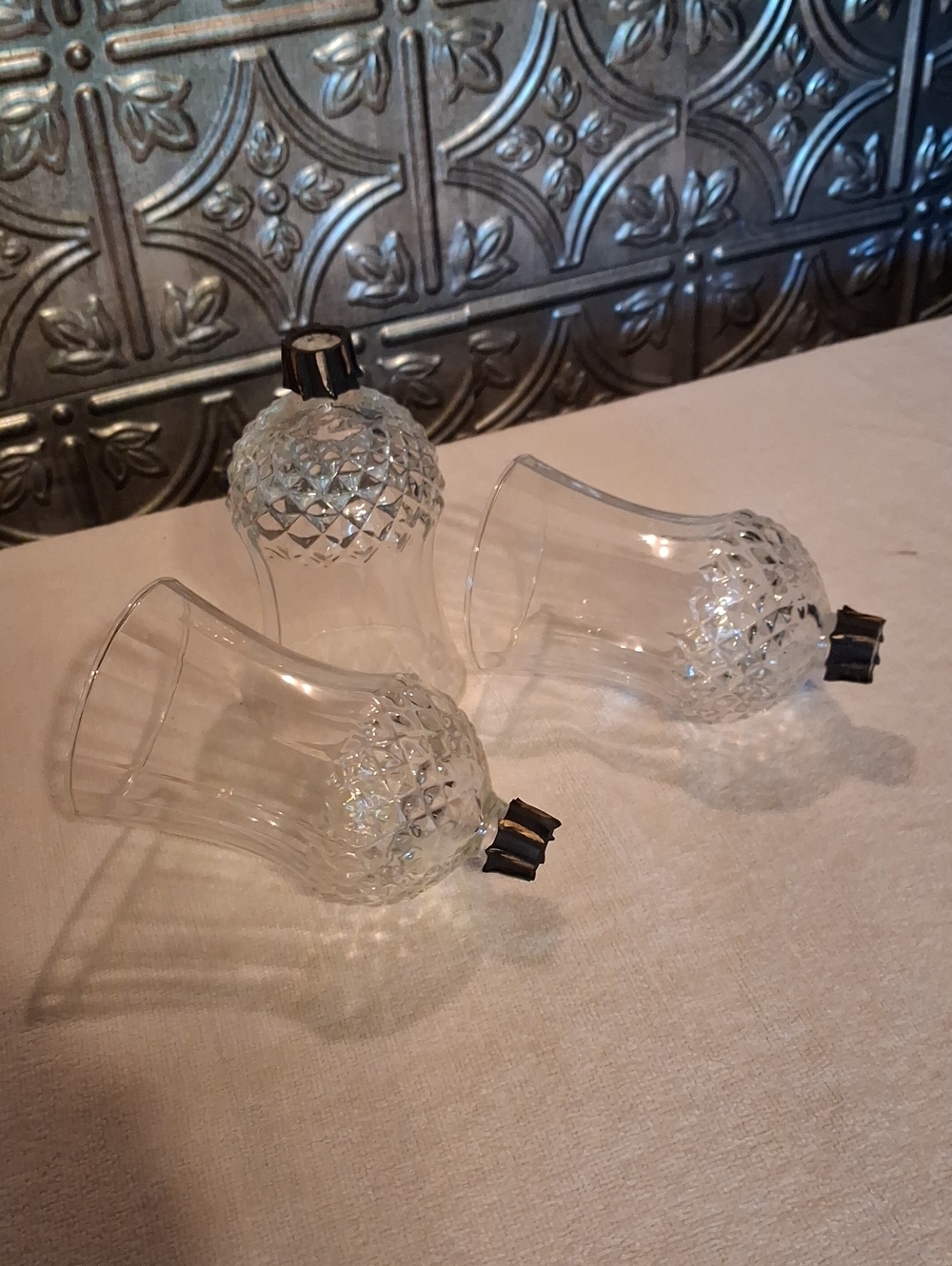 Home Interiors Clear Faceted Glass Votive Candle Holders